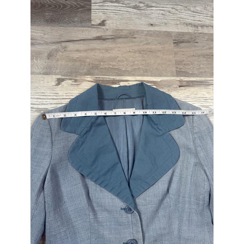 Vintage 90s Y2K Prada Silk Blazer Quiet Luxury Office Siren Workwear Slub Small - Picture 6 of 9